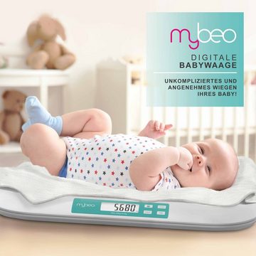 MyBeo Personenwaage, Digitale Babywaage mit Display, 50g - 20kg, Säuglingswaage, Tierwaage