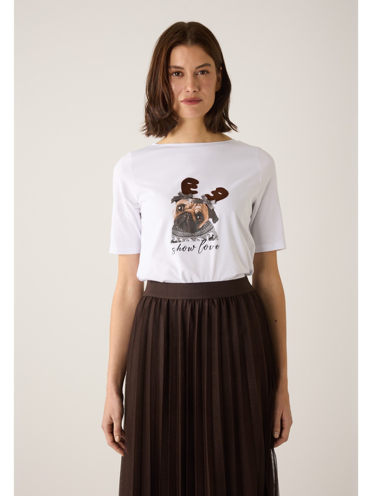 MORE&MORE Kurzarmshirt süßes Stretch-Kurzarmshirt günstig online kaufen