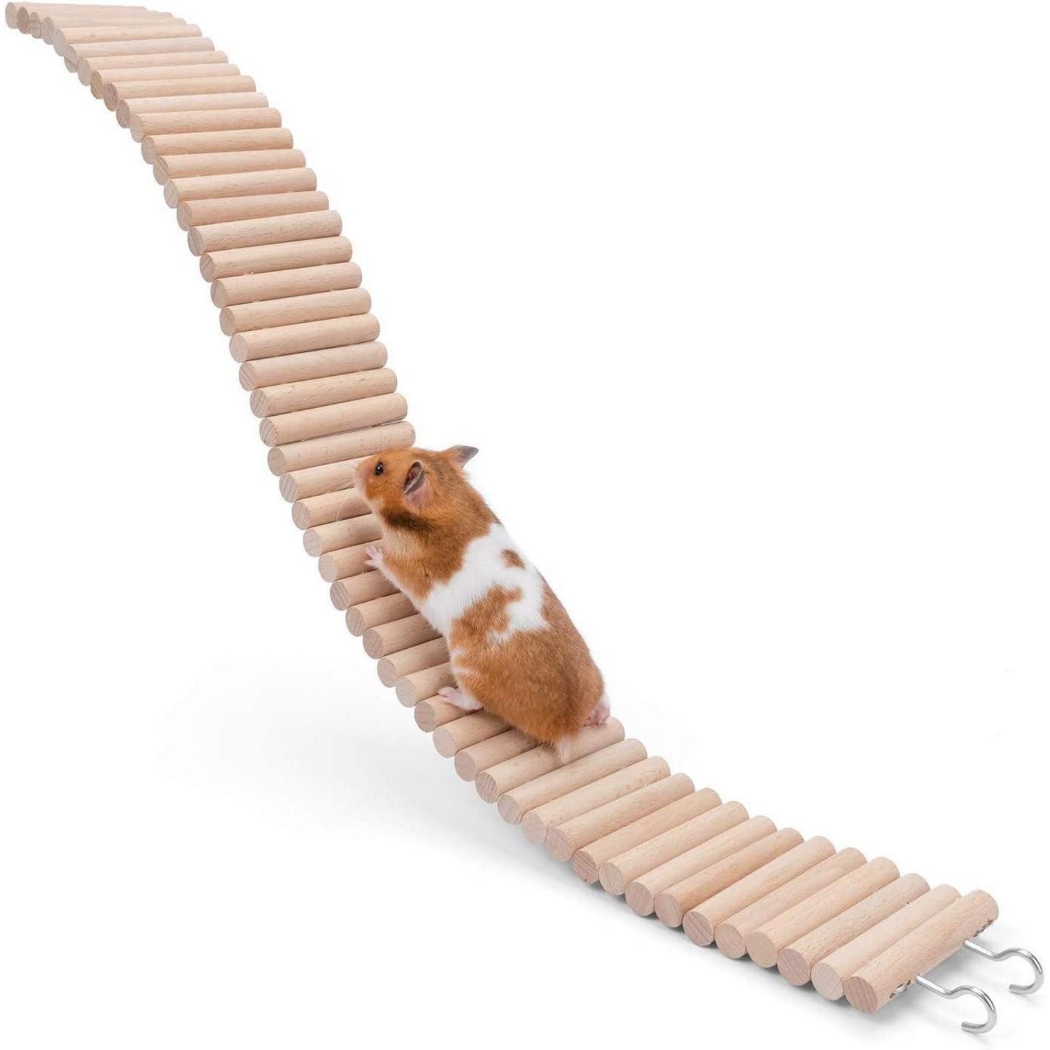 LuxusKollektion Tier-Intelligenzspielzeug Hängebrücke Hamster Kletterleiter Spielzeug Zwerghamster 25.6L x 3W, Holz, (1-tlg)