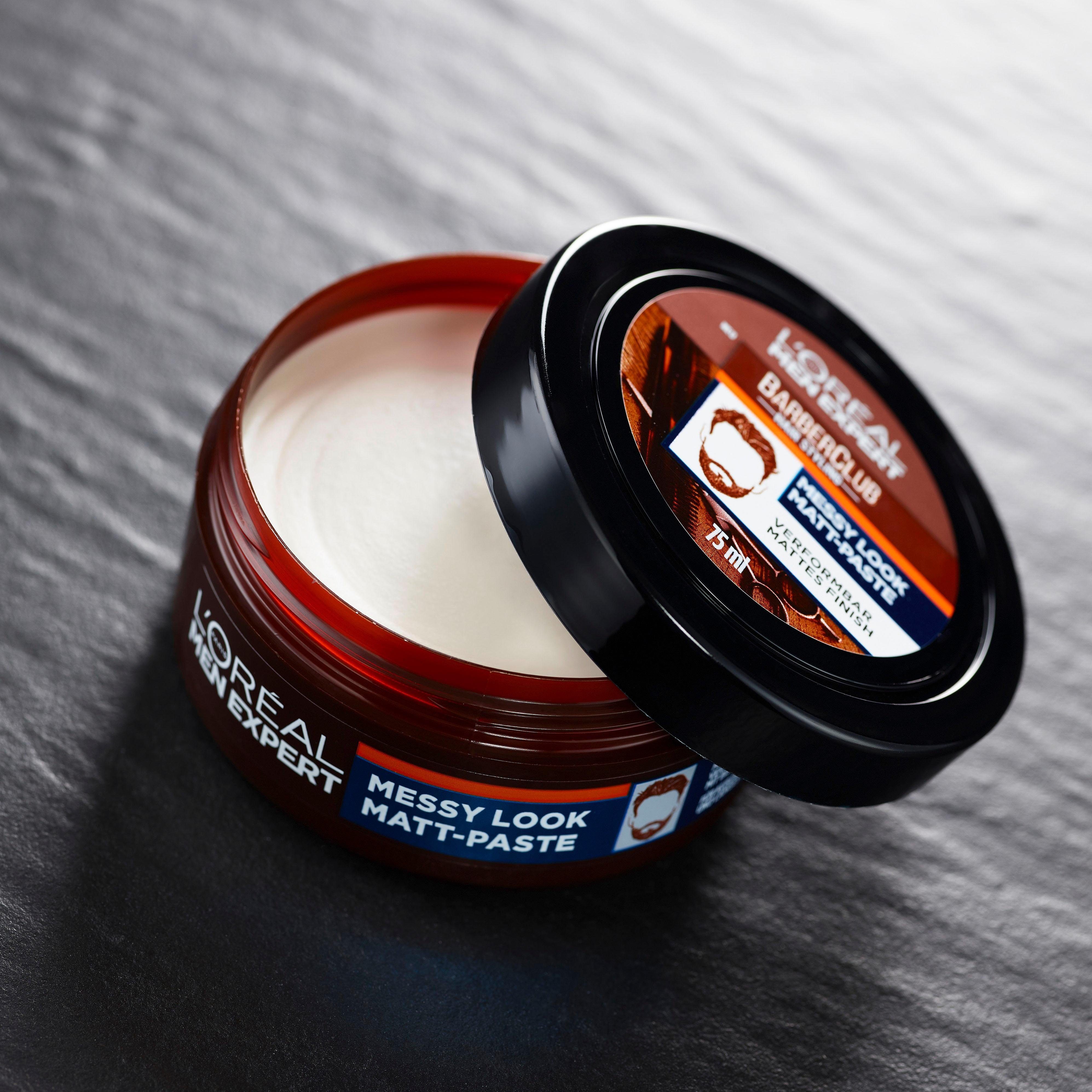 L'ORÉAL PARIS MEN EXPERT Haarpomade Barber Club Messy Look Matt Paste, mit angenehmen Duft