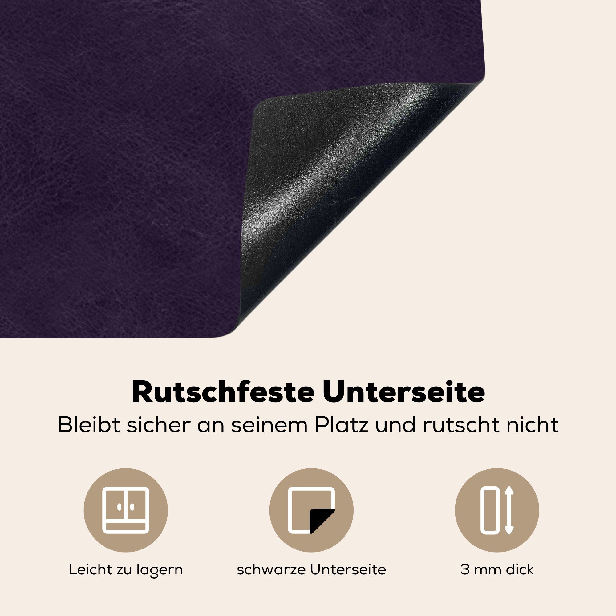 Induktionsschutz - cm, Arbeitsplatte küche (1 Leder Herdblende-/Abdeckplatte 78x78 Ceranfeldabdeckung, Tiere, tlg), Struktur - MuchoWow für - Vinyl,