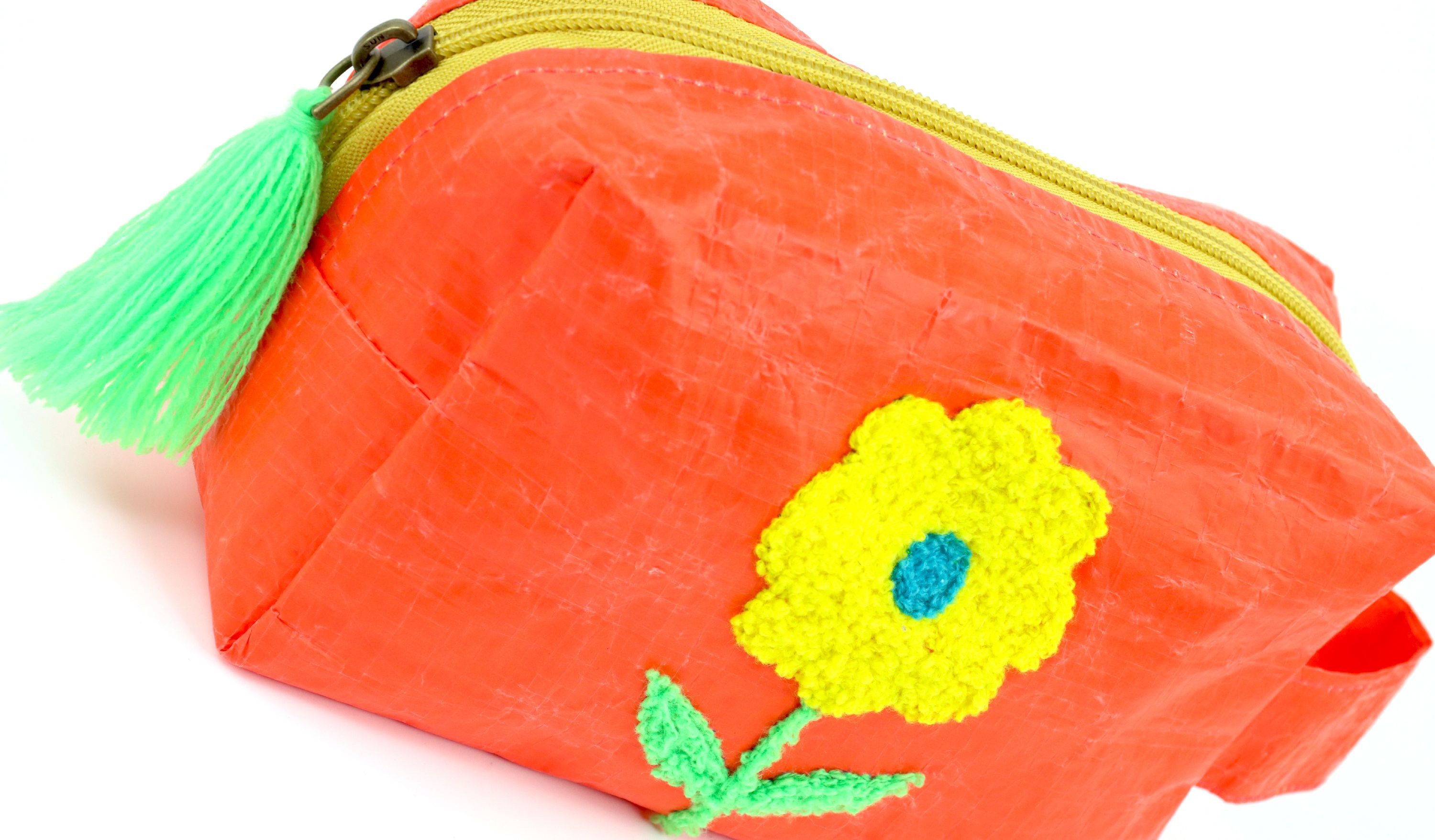 FURNARO Handtasche (3-tlg. Taschenset), farbenfrohes Design mit aufgenähter Blume