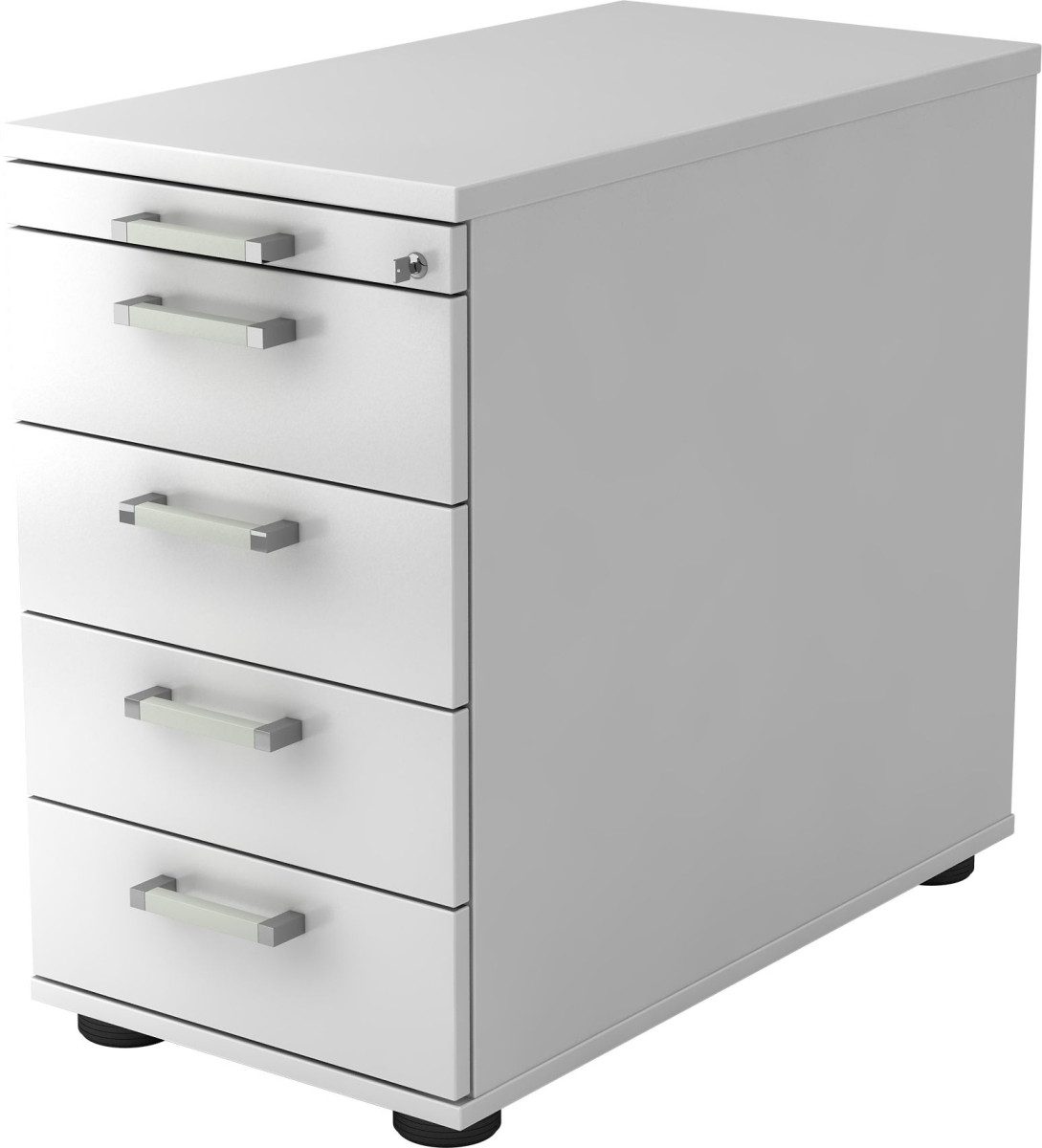 HAMMERBACHER Контейнеры Стоячий контейнер 80cm 4 Schub Schloss Chromgriff Weiß