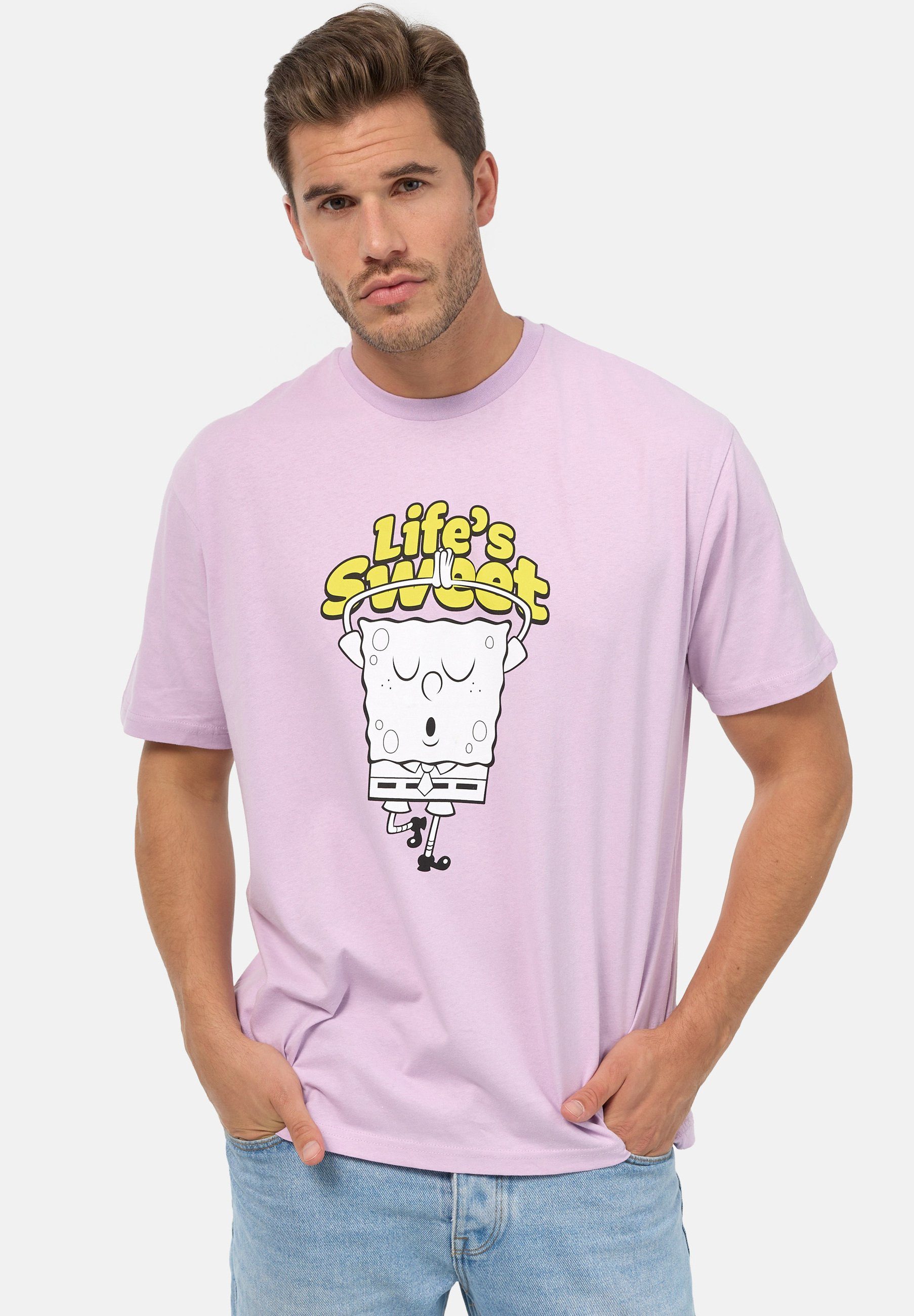 Recovered T-Shirt SpongeBob Lifes Sweet Relaxed GOTS zertifizierte Bio-Baumwolle