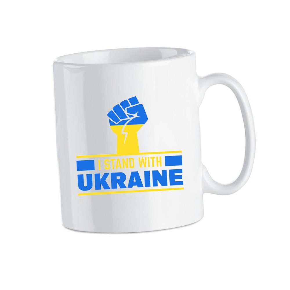 Deggelbam UKRAINE Ukraine, STAND Tasse - Tasse Kaffetasse 340ml WITH SPENDENAKTION