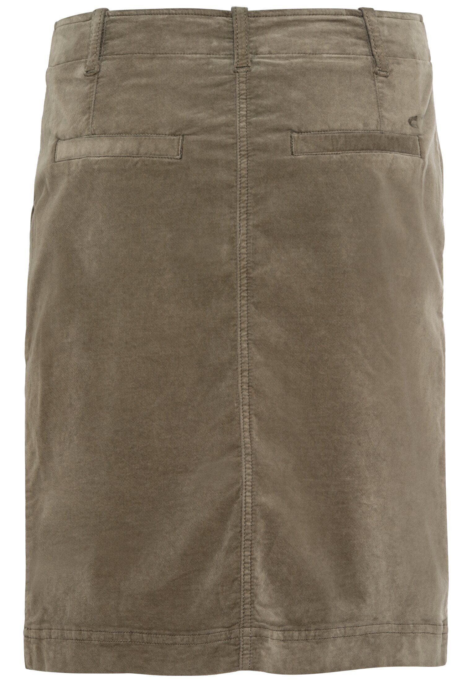 OLIVE active Stretch Baumwolle mit GREY camel aus Jerseyrock