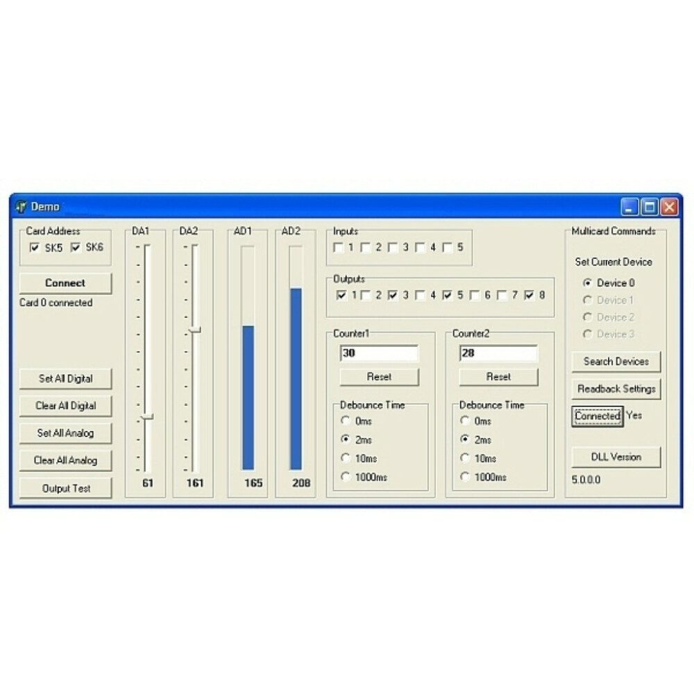 Whadda LED-Display Die Interfaceplatine hat 5 digitale Eingangskanäle und 8 digitale Ausg, 1-tlg.
