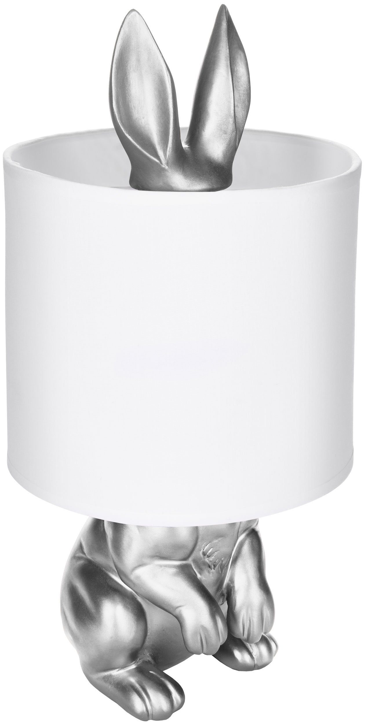 BRUBAKER Nachttischlampe Tischleuchte Hase Gold oder Silber - Tischlampe mi günstig online kaufen