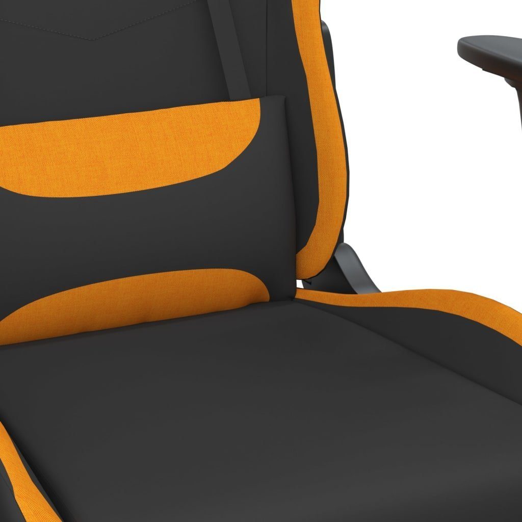 St) und mit furnicato Orange Stoff (1 Gaming-Stuhl Schwarz Massagefunktion