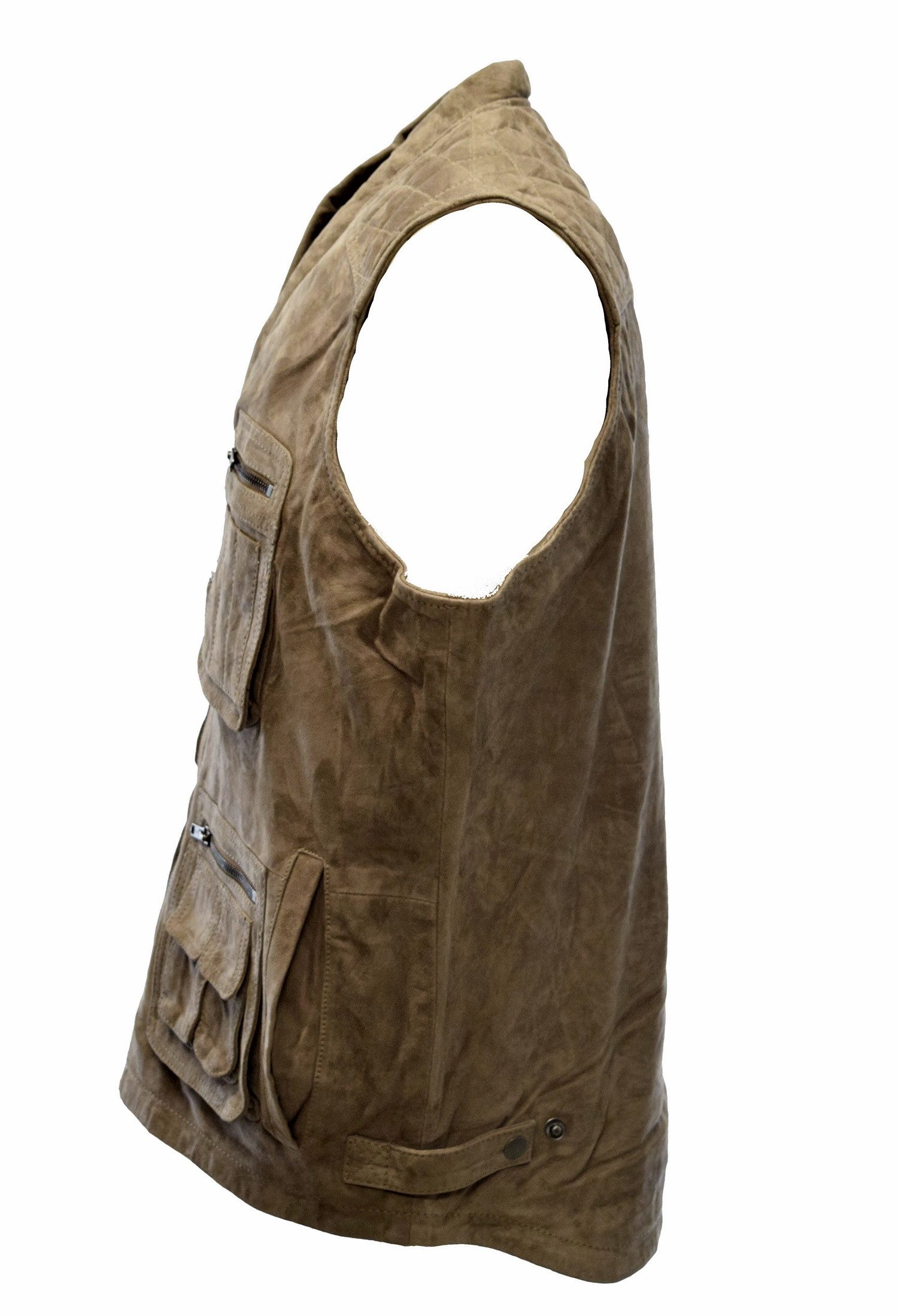 Zimmert Leather Lederweste Nilo praktische Fronttaschen, weiches Velour Led günstig online kaufen