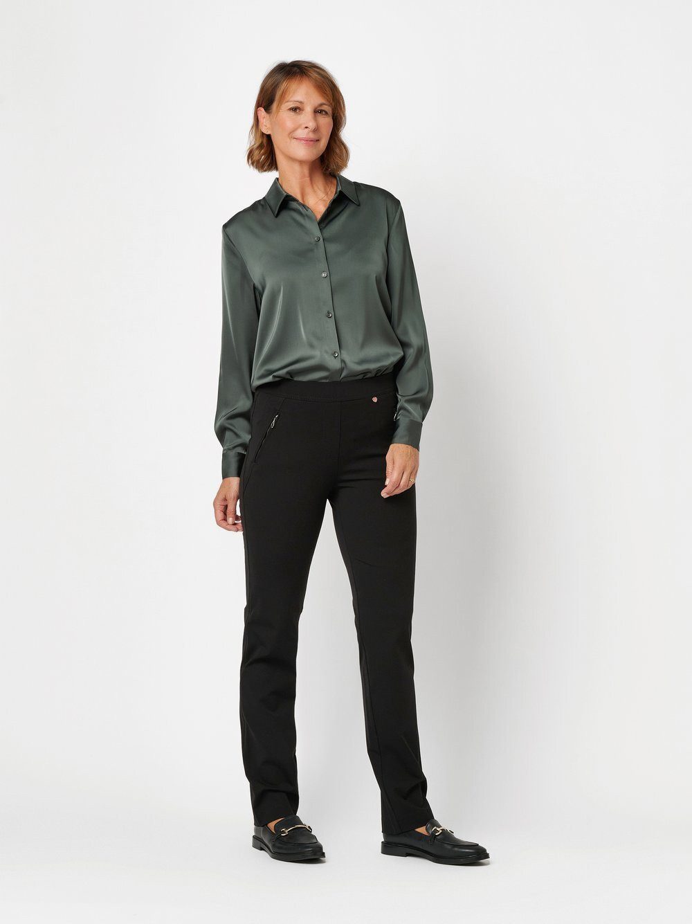Relaxed by TONI Stretch-Hose Alice Zip mit Zippertaschen