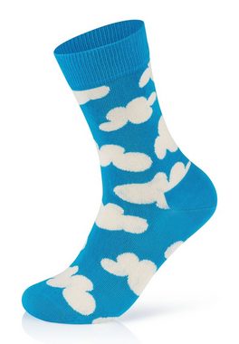 Happy Socks Basicsocken 3-Pack Cloudy-Jumbo Dot-Little House On The Moorland gekämmte Baumwolle