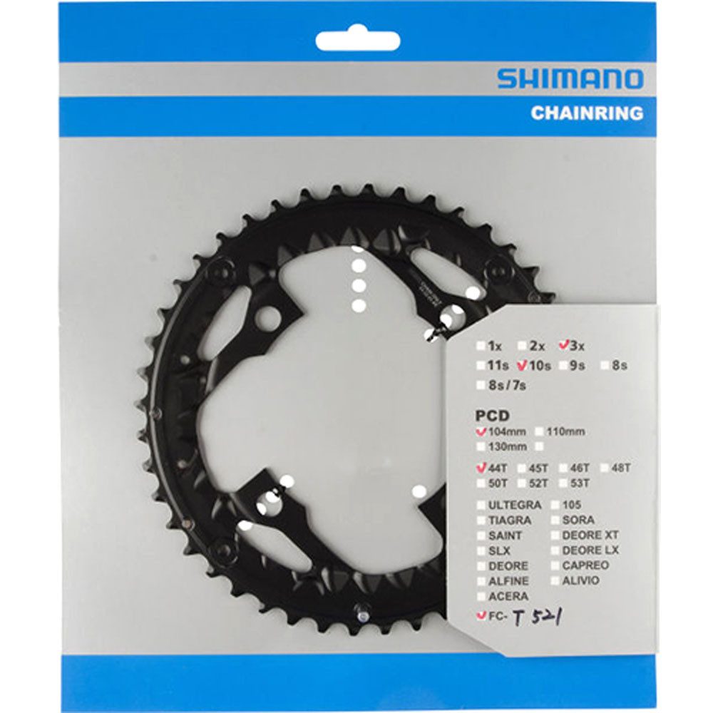 Fahrradkette Shimano Kettenblatt FC-T521 44 Ø 104 außen schwarz