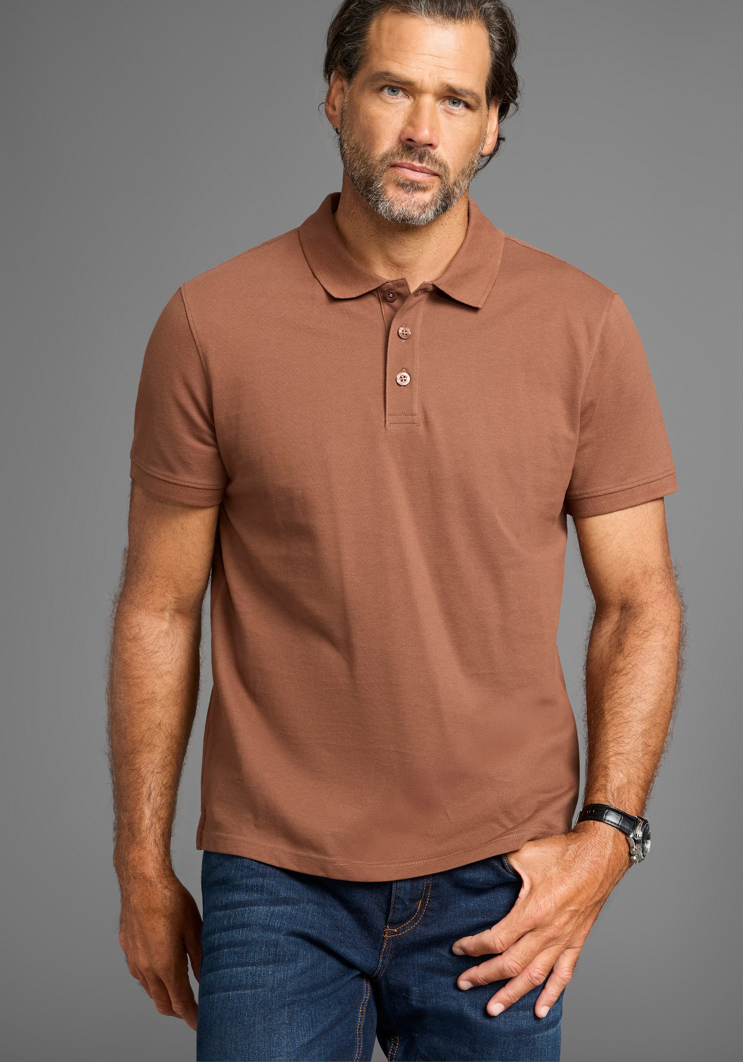 Man's World Poloshirt (2-er Pack) in tollen Farbkombinationen günstig online kaufen