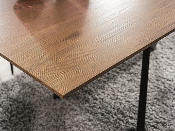 designimpex Esstisch Design Tisch GC-111 Eiche - Schwarz matt ausziehbar Esszimmer