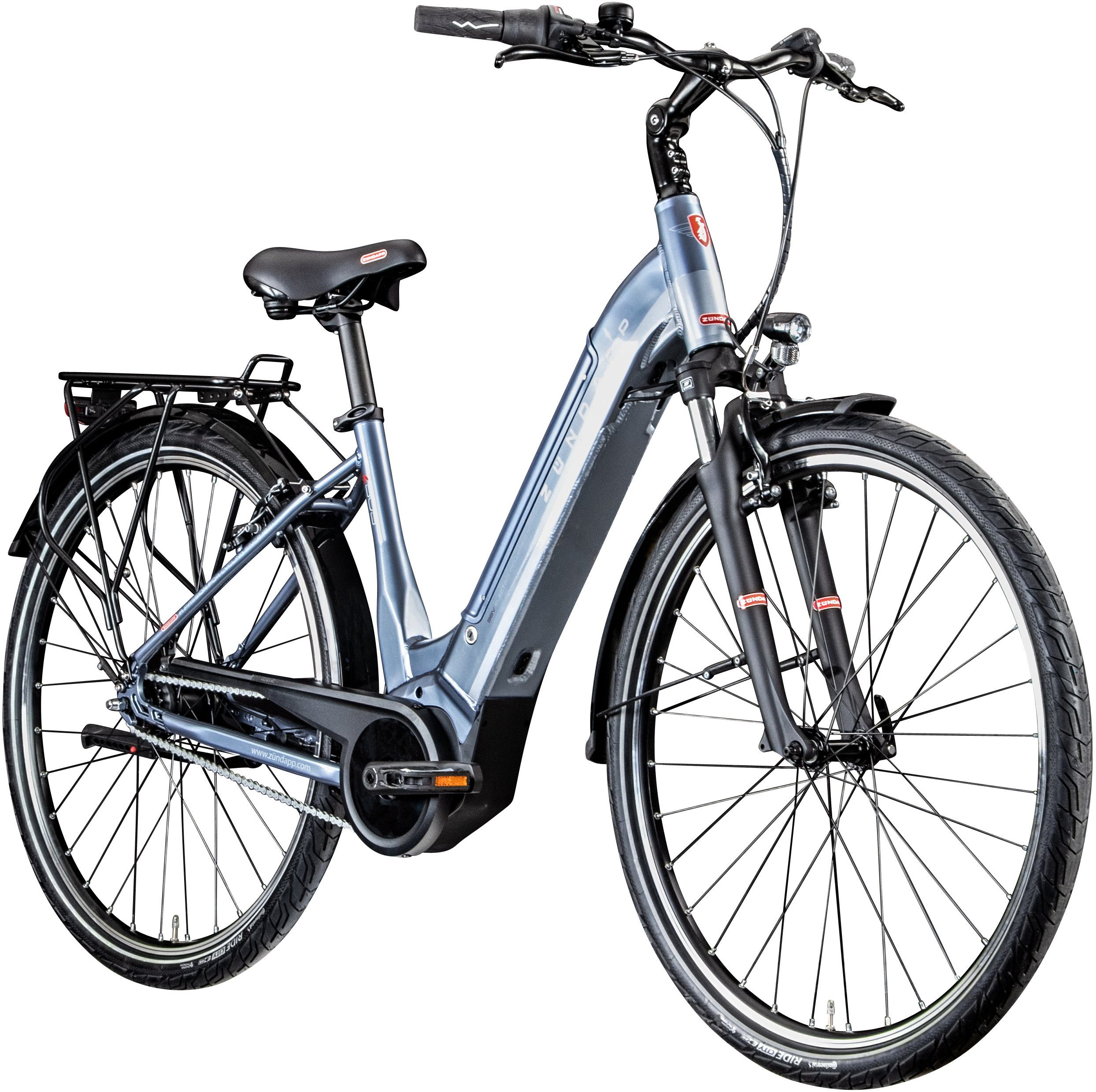 Zündapp E-Bike Cityrad Z909 - Bosch Mittelmotor, 7 Gang Shimano Nexus Schaltwerk, Nabenschaltung, Mittelmotor, 400 Wh, Pedelec, Elektrofahrrad für Damen u. Herren