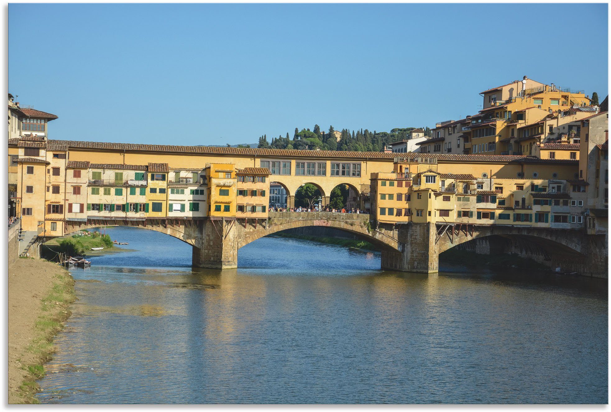 Artland Wandbild »Brücke Ponte Vecchio in Florenz«, Florenz (1 Stück), in vielen Größen & Produktarten - Alubild / Outdoorbild für den Außenbereich, Leinwandbild, Poster, Wandaufkleber / Wandtattoo auch für Badezimmer geeignet-Otto