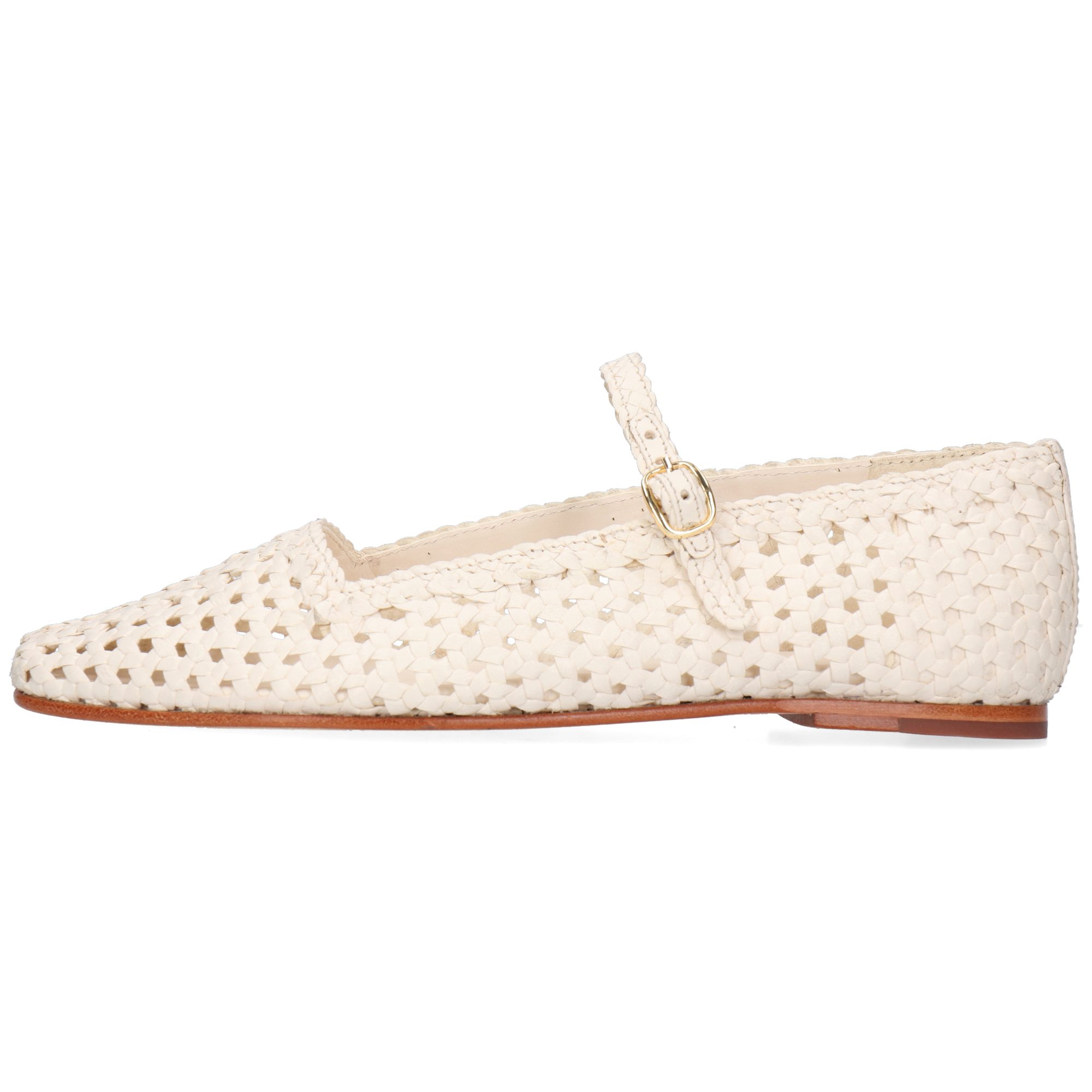 Melvin & Hamilton Bexley 10 Leder-Geflochtene Schuhe für Damen Ballerina Flache Absätze, Echtes Leder, Von Hand geflochten