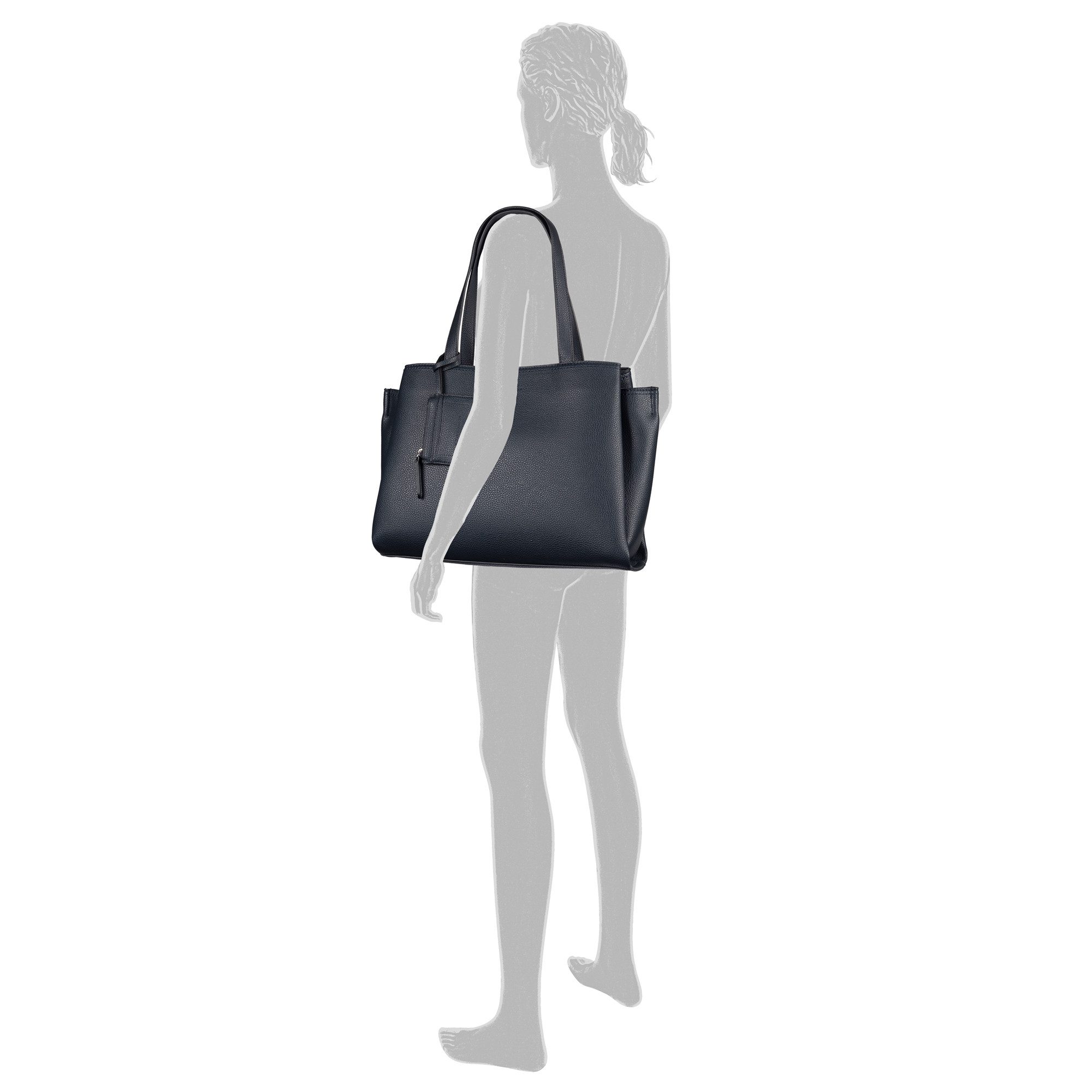 TOM TAILOR Shopper Mayan (Set, Abnehmbare Mini-Tasche mit Reißverschluss und Visitenkartenfach), Damen Umhängetasche, ideal fürs Büro mit vielen Fächern