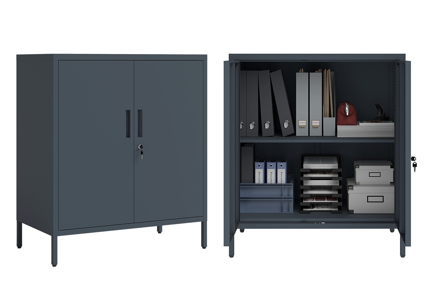 STEELSØN Aktenschrank Regulus (anthrazit, mit Füßen) günstig online kaufen