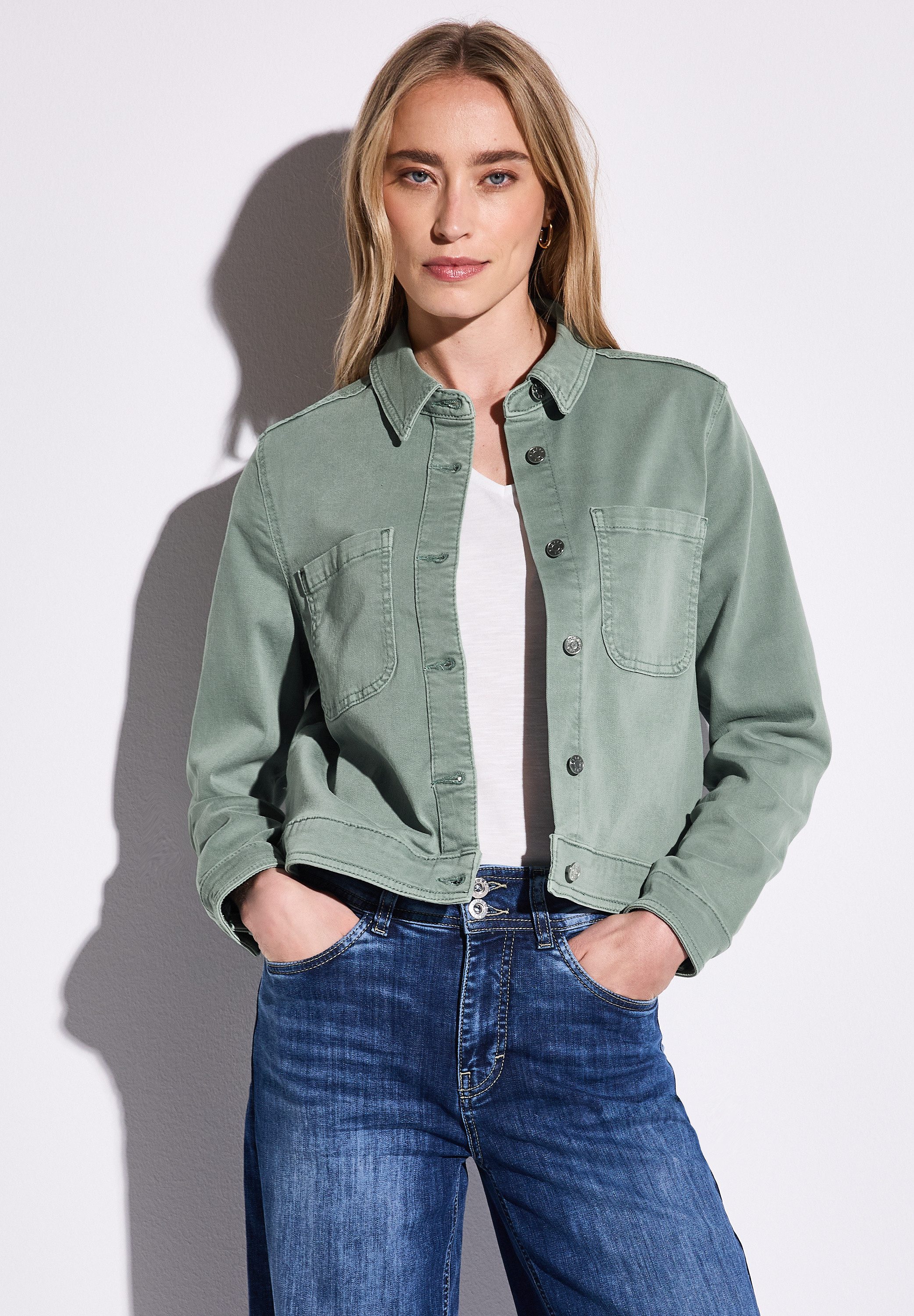 STREET ONE Jeansjacke mit Knopfleiste