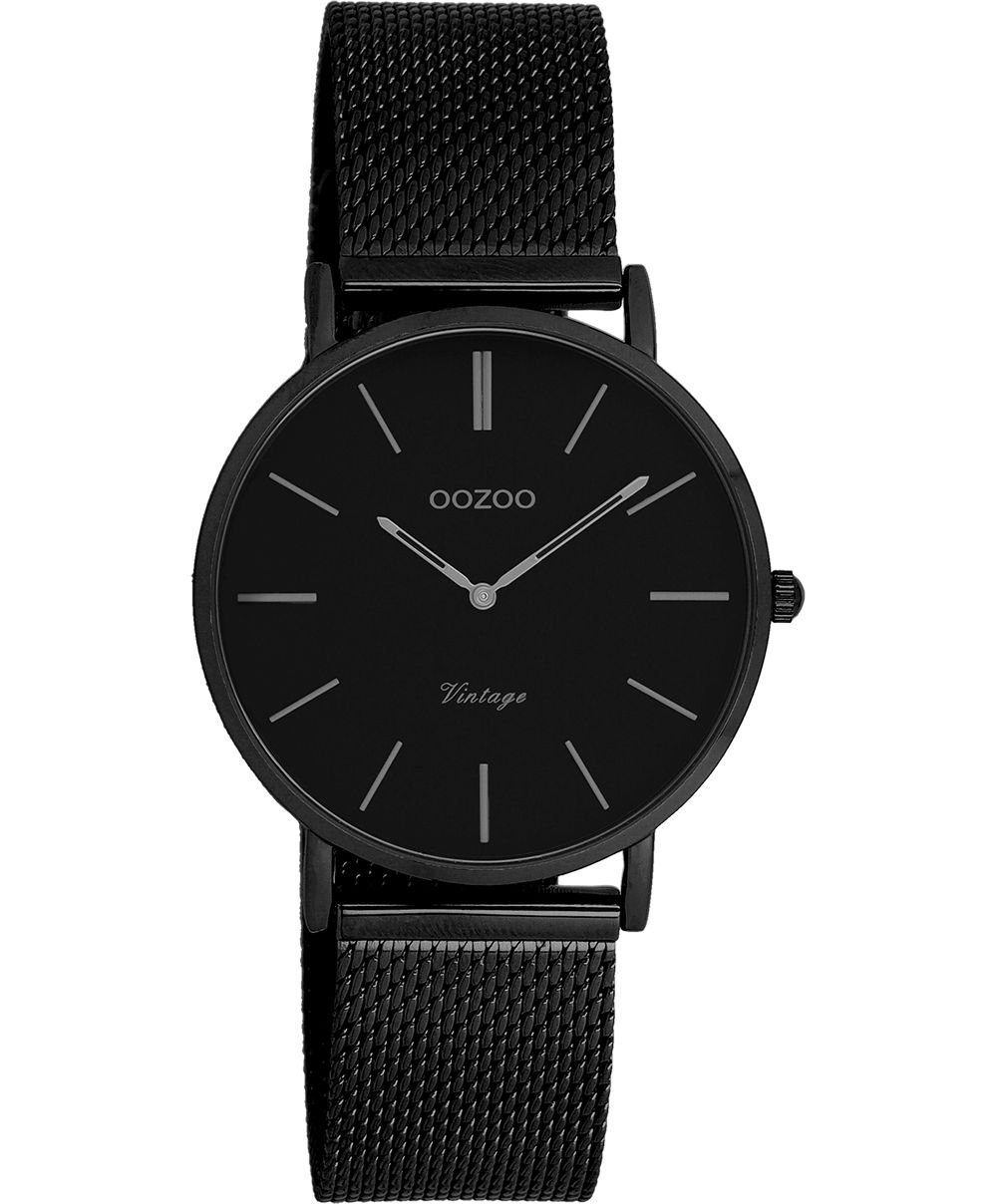OOZOO Quarzuhr Vintage Damenuhr C9935 Schwarz Milanaiseband 32 mm günstig online kaufen