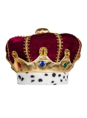 Boland Kostüm Königskrone Hermelin, Stoffmütze in Form einer prächtigen Krone