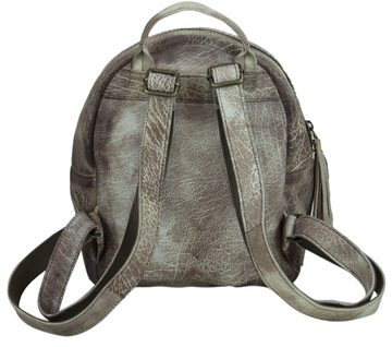 Sunsa Cityrucksack Rucksack, Backpack aus Stone wash Leder und Canvas in Retro Still. Schöne Daypack Tasche für Sie/ Ihn, Stone Wash Canvas & Echtes Leder