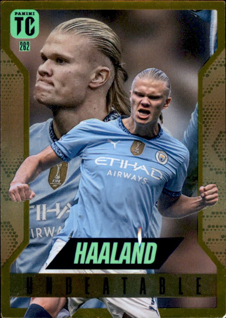 Topps Sammelkarte 262 - Erling Haaland - Unbeatable - Bright Gold - 2025
