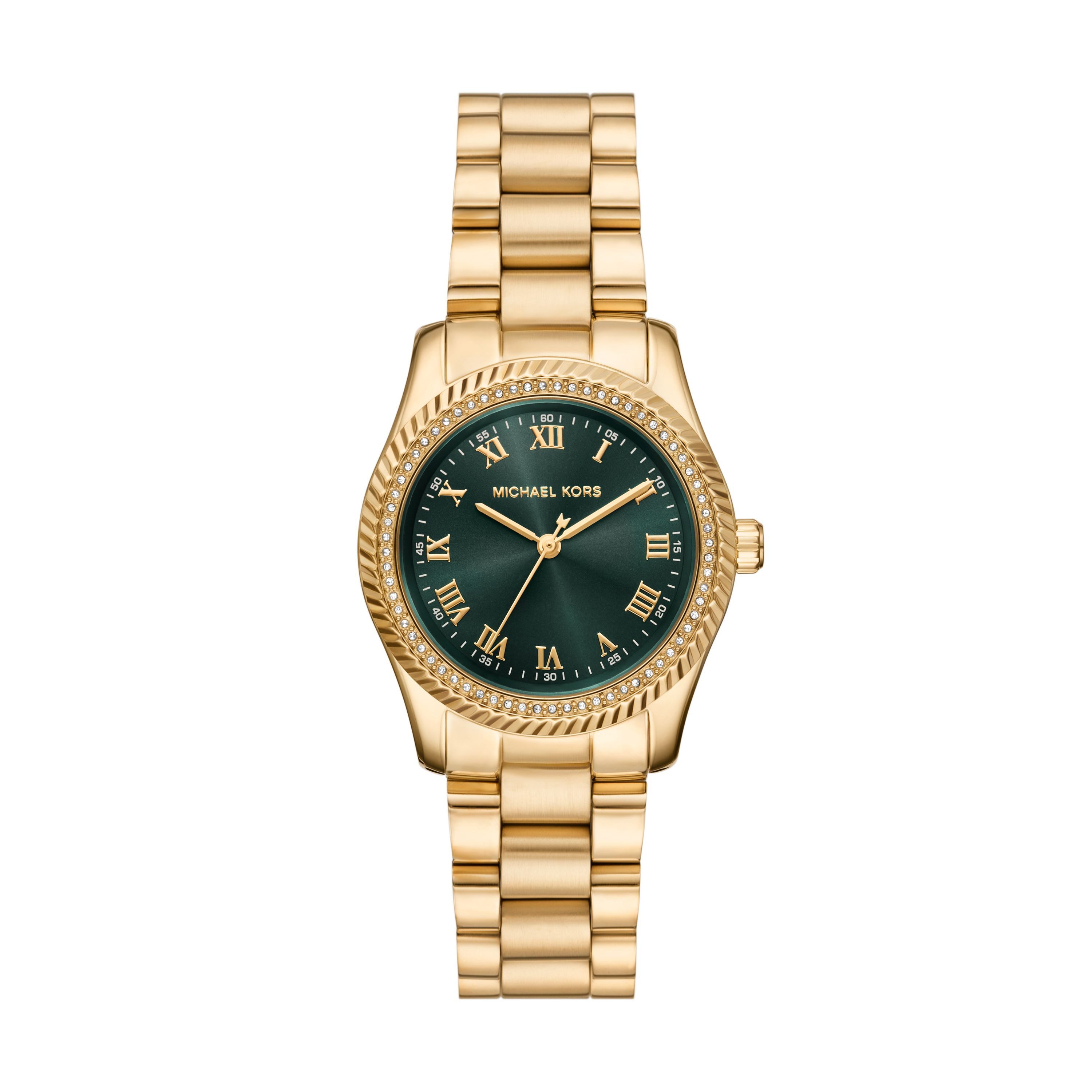 MICHAEL KORS Quarzuhr Lexington MK7622, Armbanduhr, Edelstahlarmband, analog, Glassteine