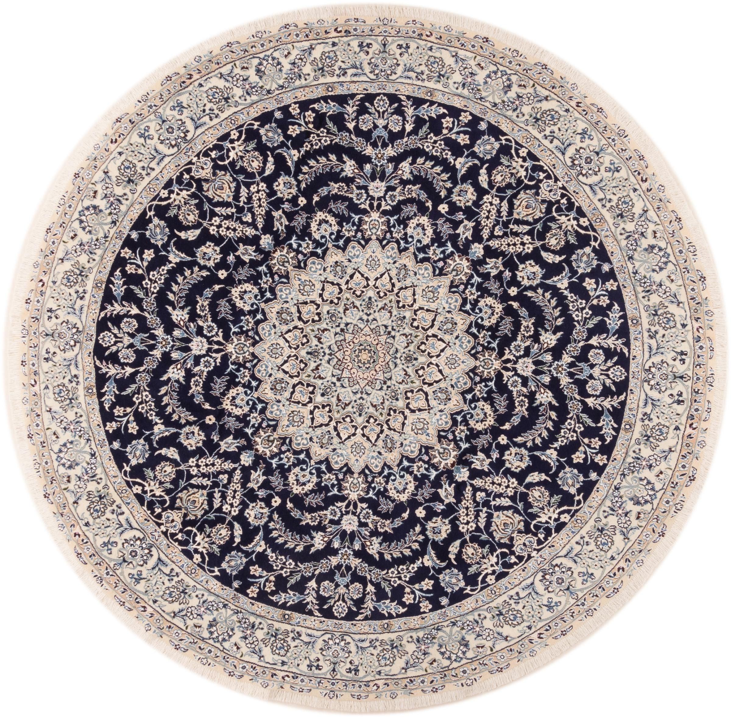 Nain Trading Orientteppich Nain 9La 251x252 Handgeknüpfter Orientteppich / Perserteppich Rund, rund, Höhe: 10 mm