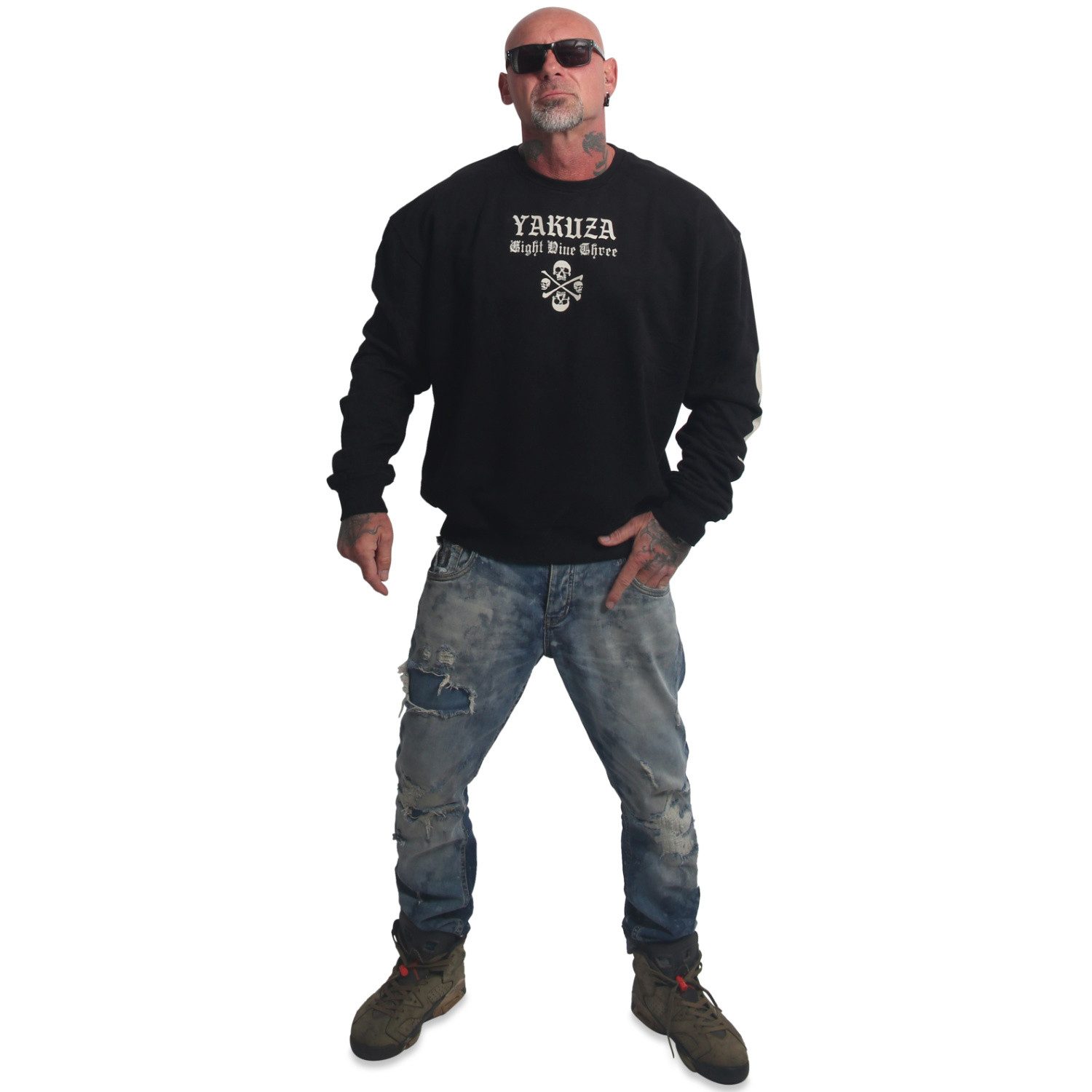 YAKUZA Sweatshirt 3RD im Oversized Look