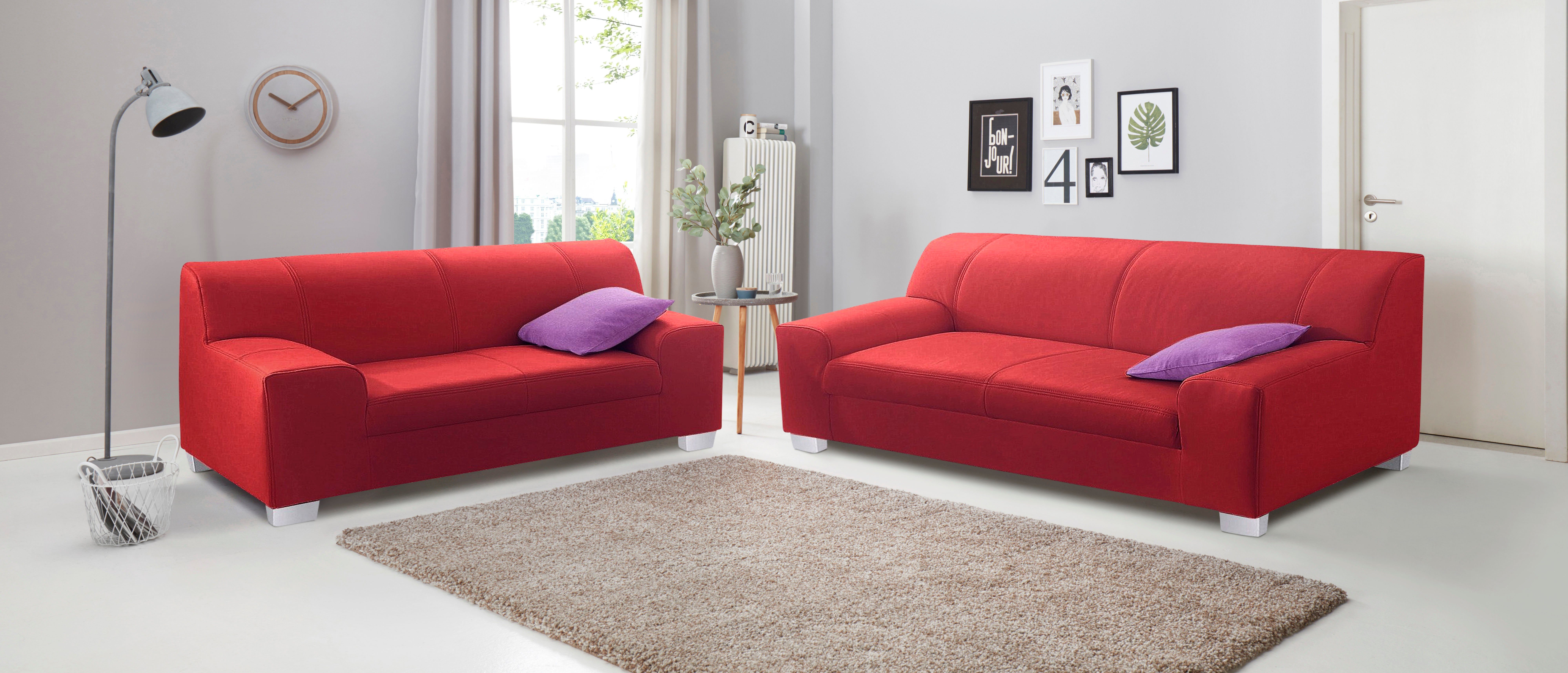 DOMO collection Polstergarnitur Amando, (Spar-Set), bestehend aus 2er- und 3er-Sofa