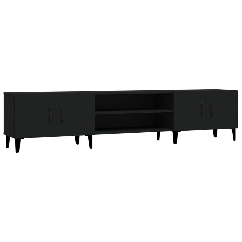 furnicato TV-Schrank Schwarz 180x31,5x40 cm Holzwerkstoff günstig online kaufen