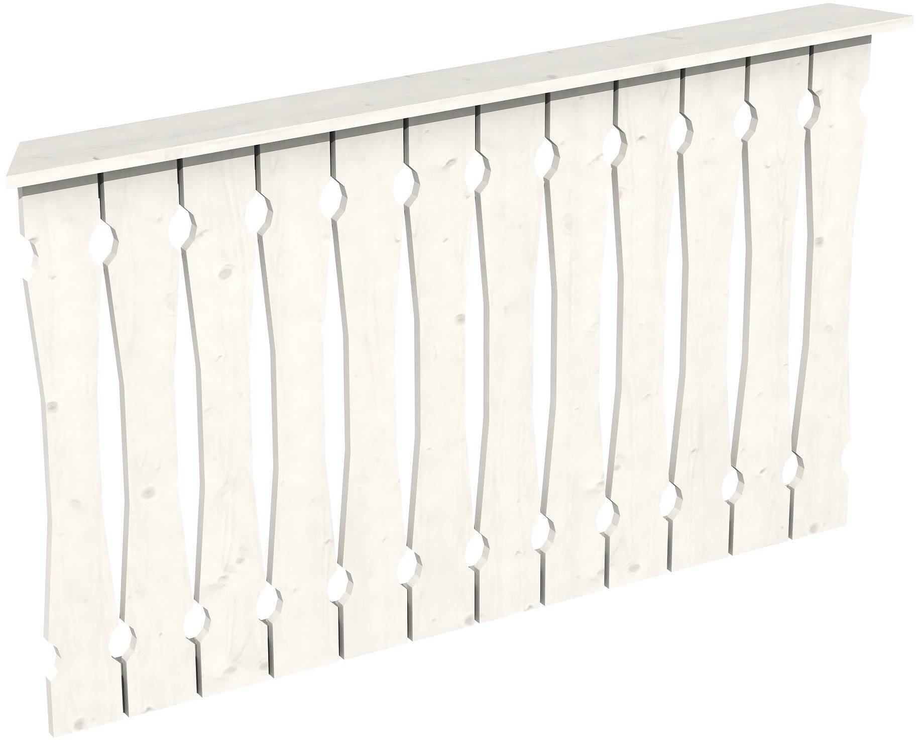 Skanholz Brüstungsgeländer Balkonschalung, 150 cm Länge, 96 cm Höhe