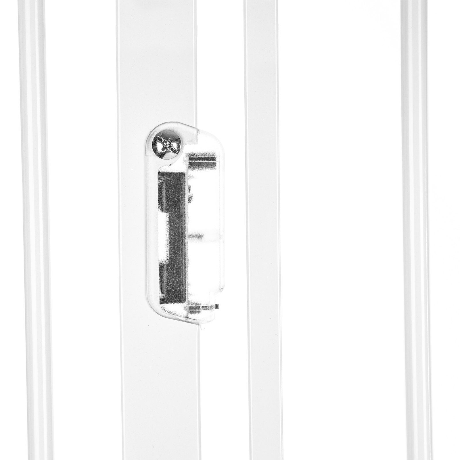 schwenkbar Led 75-105cm lionelo Slim Türschutzgitter Truus 90° Bohren (TOP), Stop ohne Metall und beidseitig LED-Weiss
