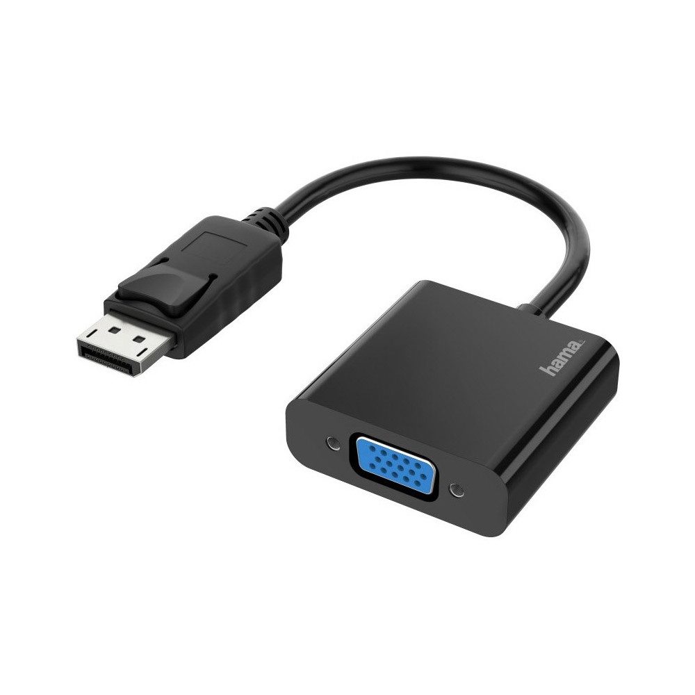 Hama Video-Adapter DisplayPort zu VGA schwarz Adapter