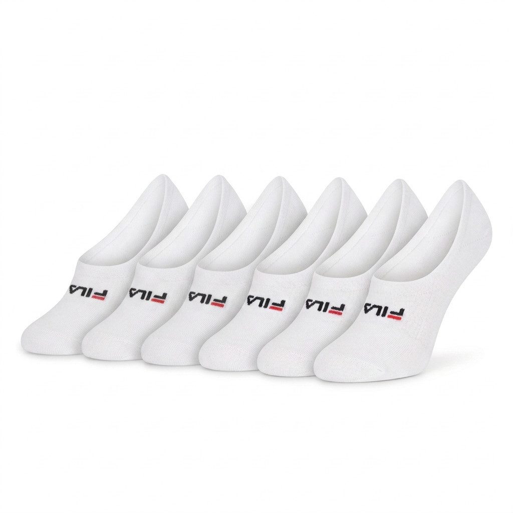 Fila Füßlinge UNISEX GHOST SOCKS (6 Paar) mit Logo-Schriftzug, Silikonstreifen an der Ferse für besseren Halt
