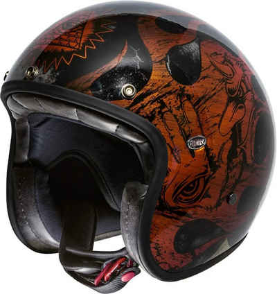Premier Helmets Motorradhelm Le Petit Classic Evo BD Orange Chromed