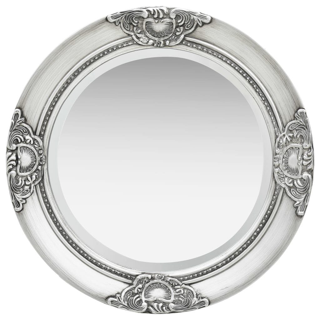 vidaXL Spiegel Wandspiegel im Barock-Stil 50 cm Silbern (1-St) Silber | Silber