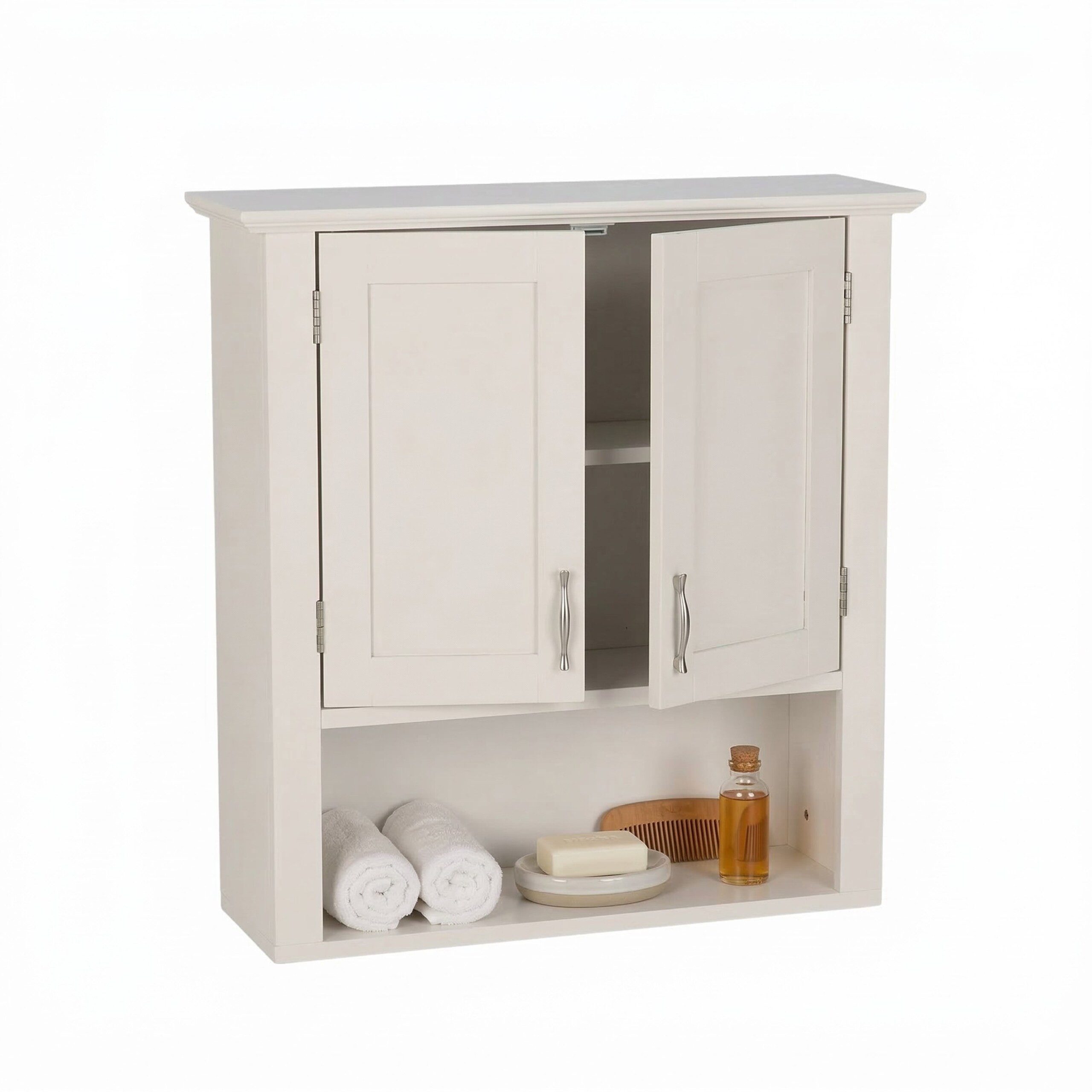 relaxdays Hängeschrank Weißer Hängeschrank (1-St)