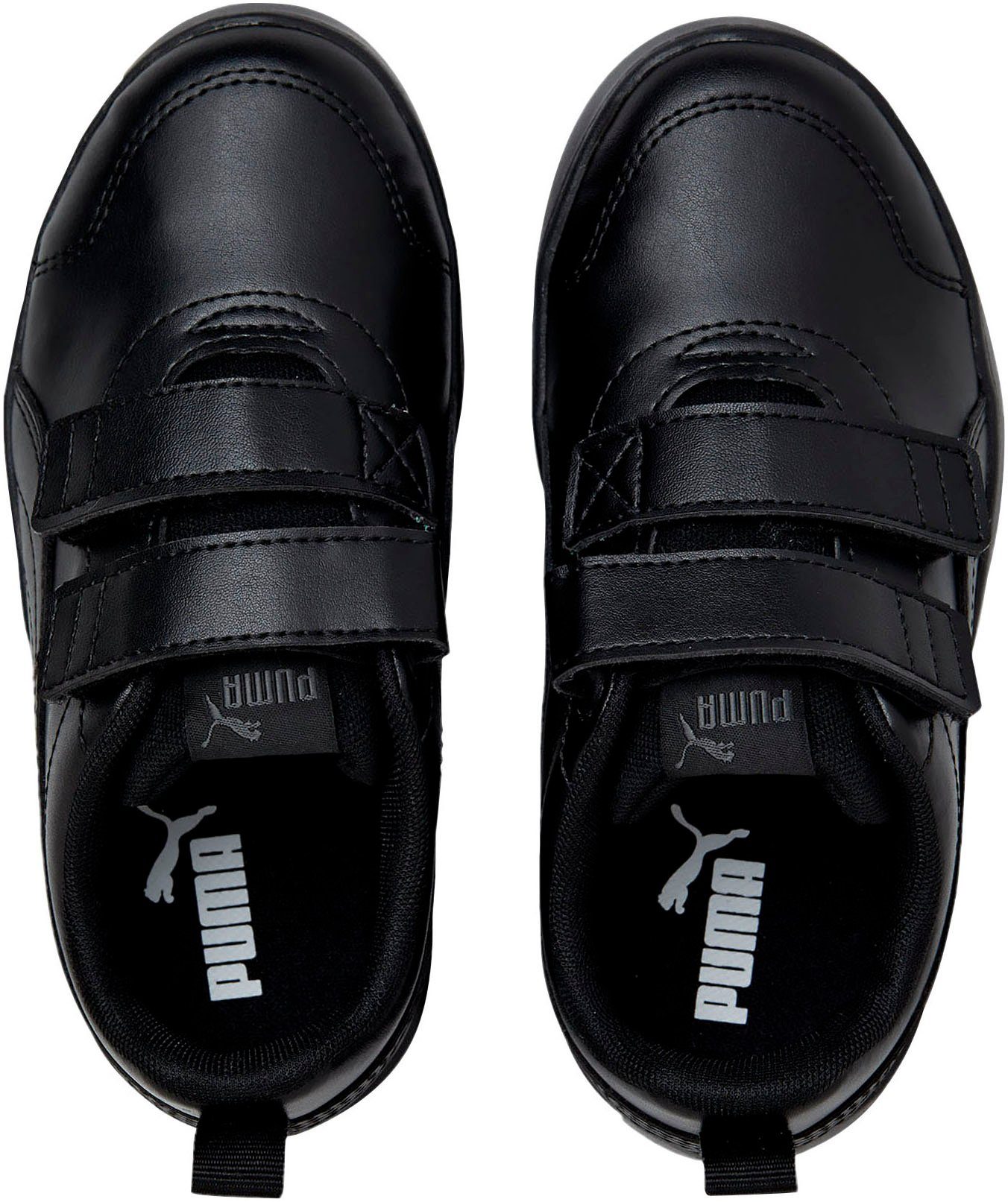 Kinder Courtflex Klettverschluss V PS für PUMA schwarz Sneaker v2 mit