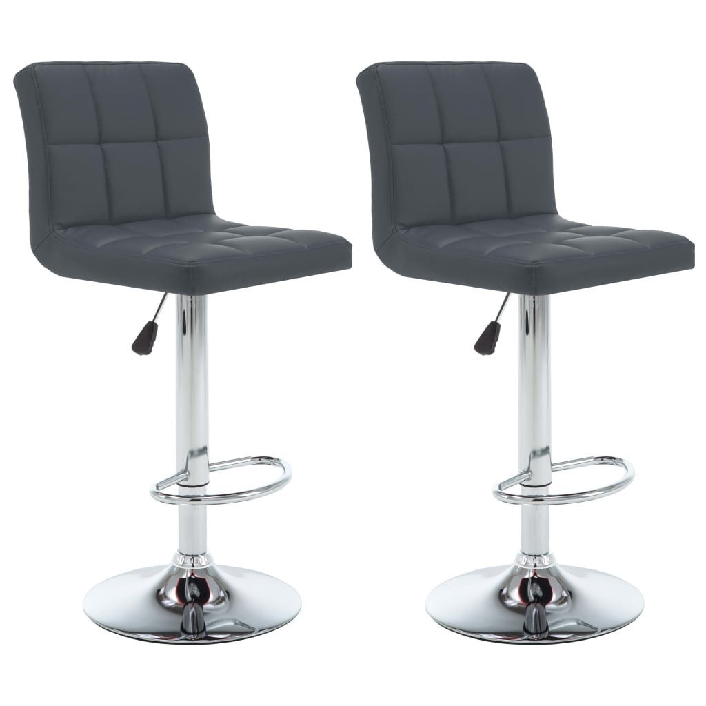 Barhocker Barhocker 2 Stk. Grau Kunstleder
