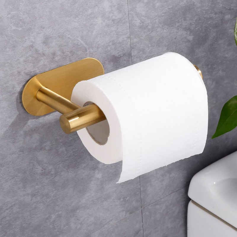 HOMEIDEAS Toilettenpapierhalter (1-St), Rollenhalter-Selbstklebend Edelstahl