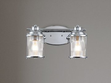 meineWunschleuchte LED Wandleuchte, LED wechselbar, warmweiß, Bad-ezimmerlampe Wand Badlampen Spiegel-schrank Beleuchtung, Ø30,5cm