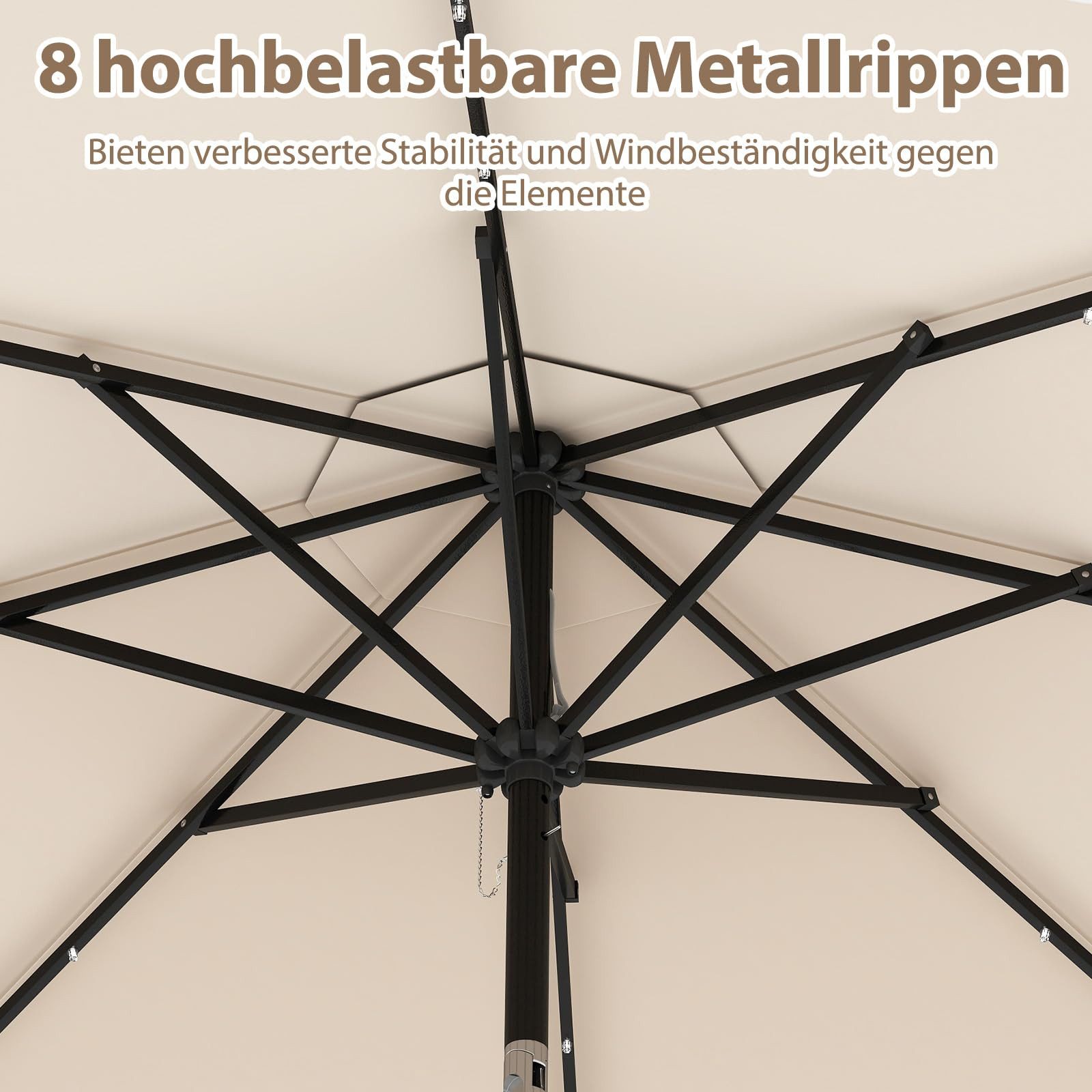 COSTWAY Sonnenschirm, LxB: 3x3 cm, mit günstig online kaufen