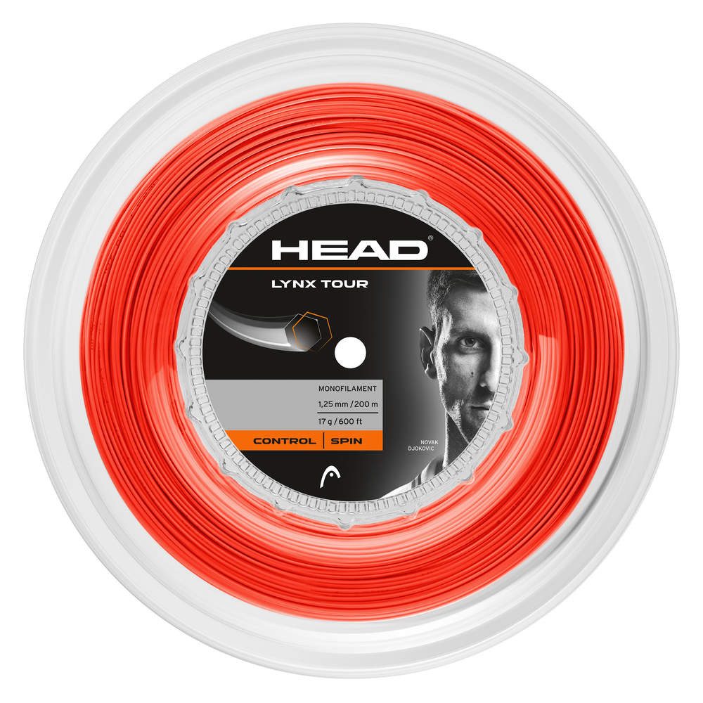 Tennissaite Lynx Tour (Kontrolle+Spin) orange 200m Rolle