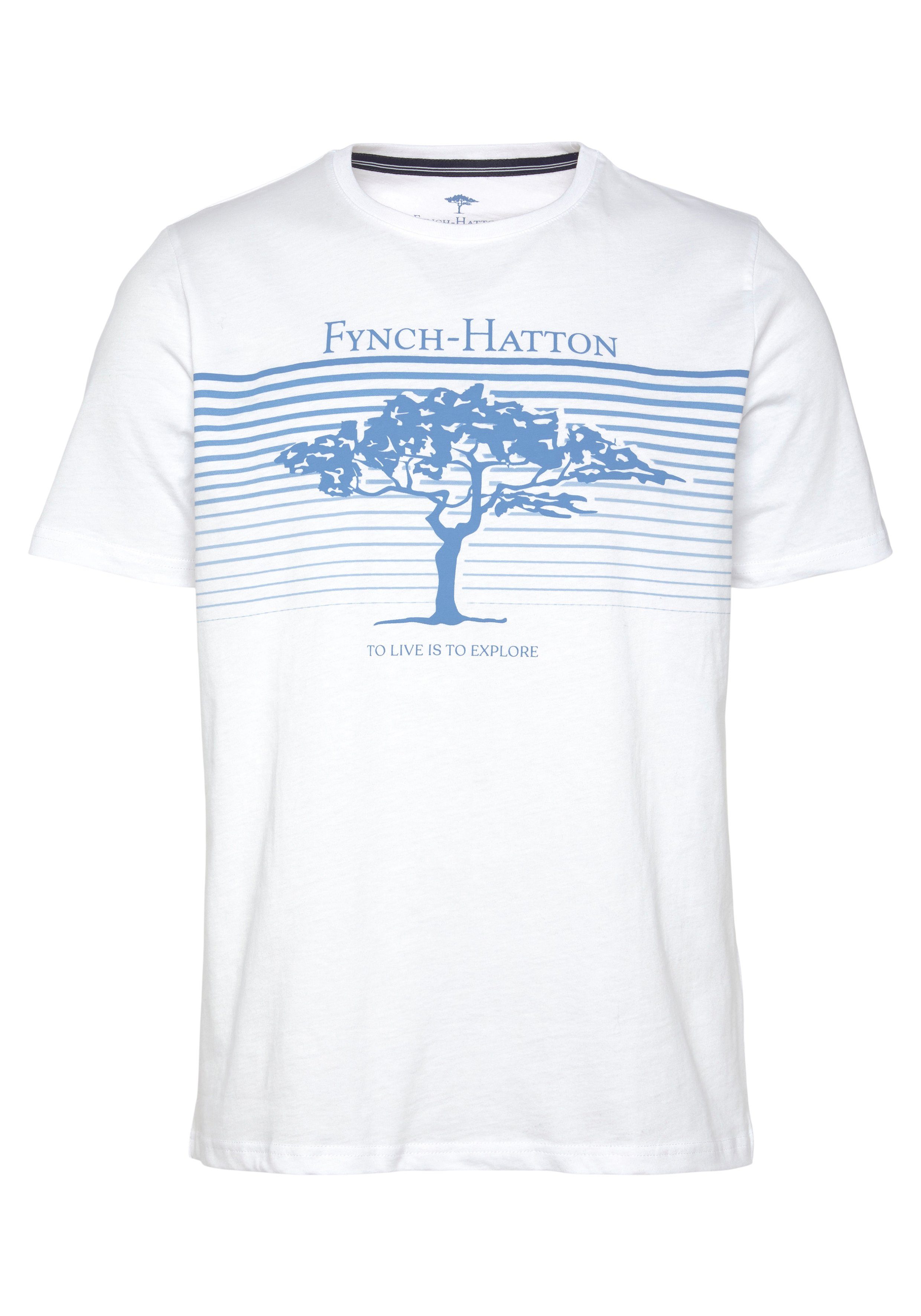 FYNCH-HATTON Kurzarmshirt T-Shirt (1-tlg) white