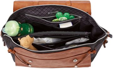 Gesslein Wickeltasche N°4, cognac, mit Wickelauflage und Flaschenhalter, Made in Germany