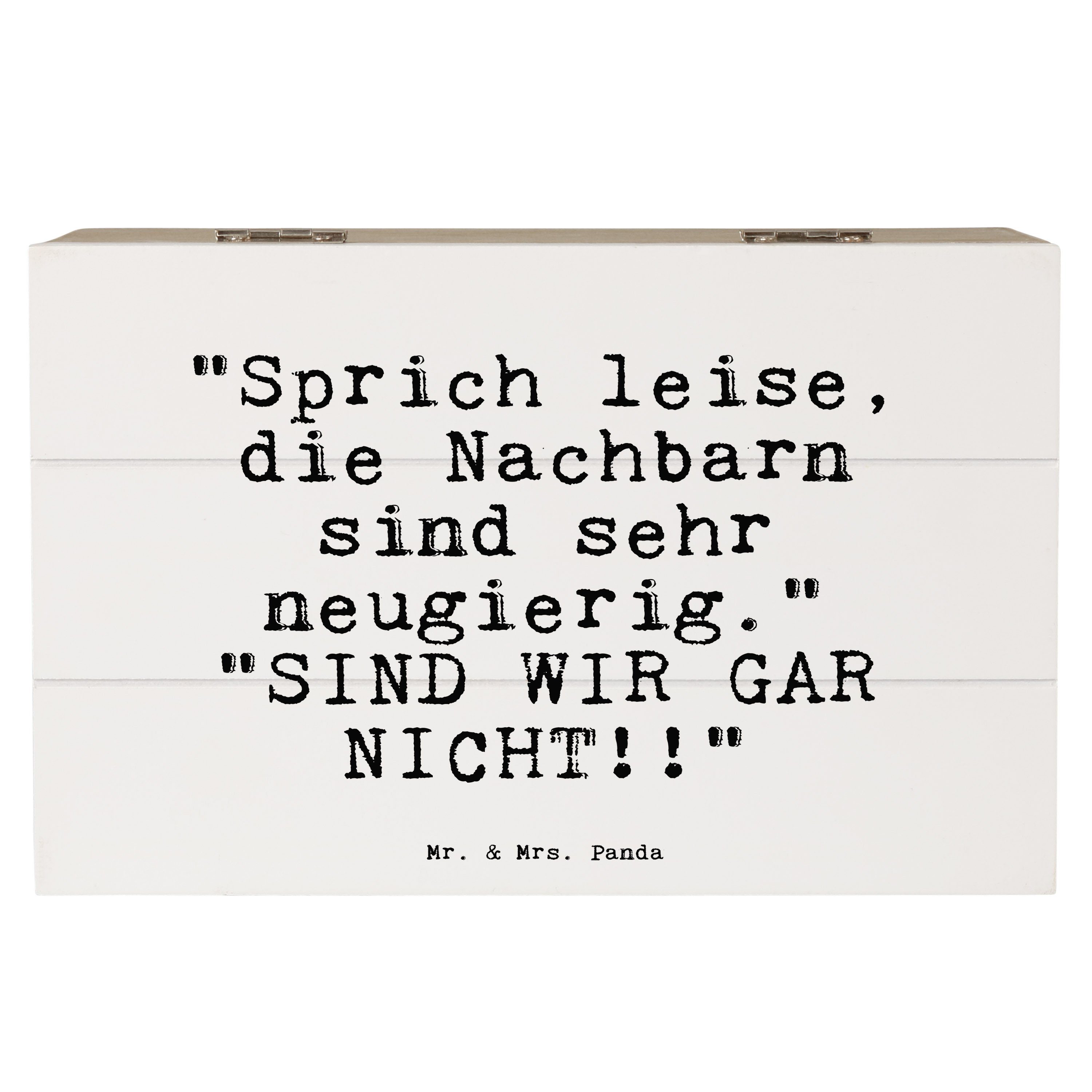 Mr. & Mrs. Panda Dekokiste "Sprich leise, die Nachbarn... Weiß